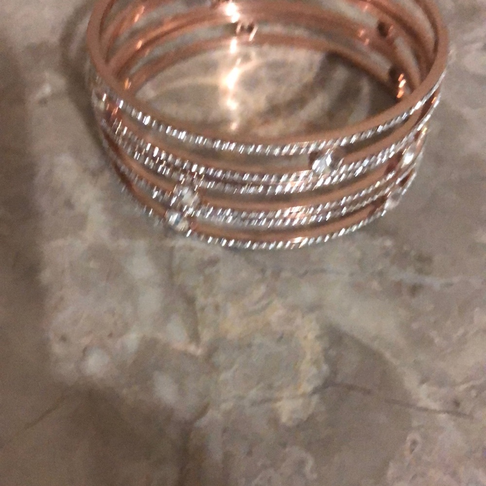 Rose Gold stackable bracelets. 3 in the set